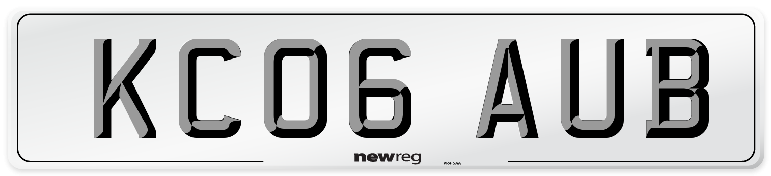 KC06 AUB Number Plate from New Reg